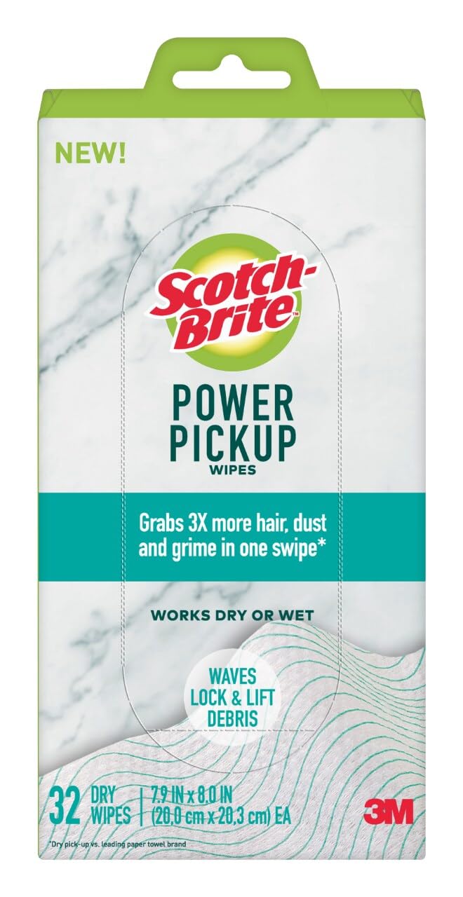 Scotch-Brite Power Pickup Wipes, 32 Wipes